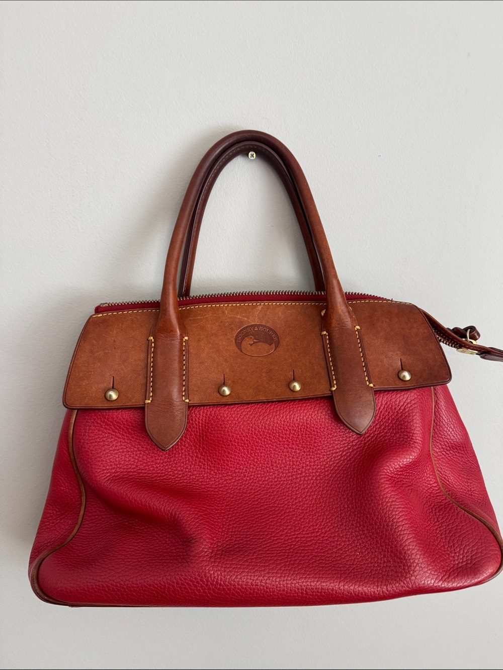 Dooney & Bourke Red Leather Wilson Satchel